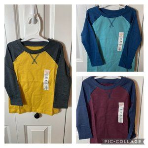 Jumping Beans Baby Boys Size 24 Months Shirts Henley Long Sleeve T Shirt Bundle